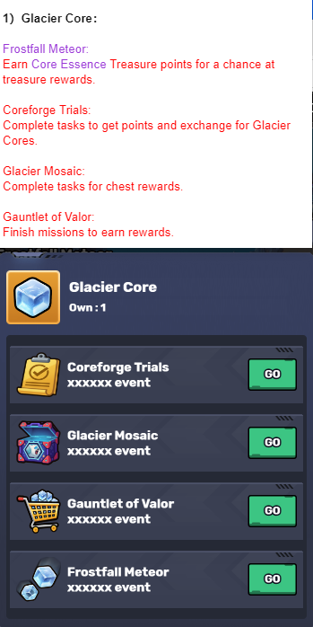 Glacier Core Sources